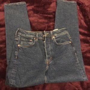 slim high waist h&m jeans